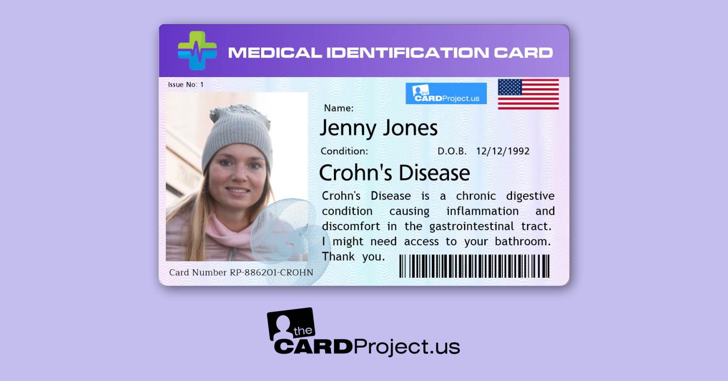 Crohns Disease Premium Medical Card (FRONT)